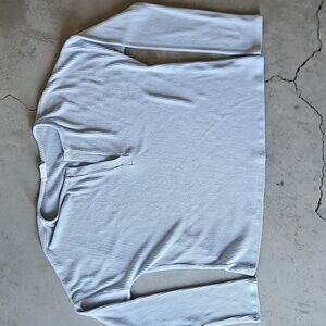 Seafoam Green Long Sleeve Soft Ribbed Henley Top